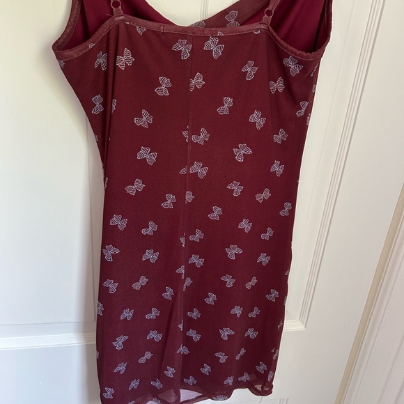 Forever 21 Red Slip Mini Dress Sleeveless Cowl Neck - Picture 5 of 5